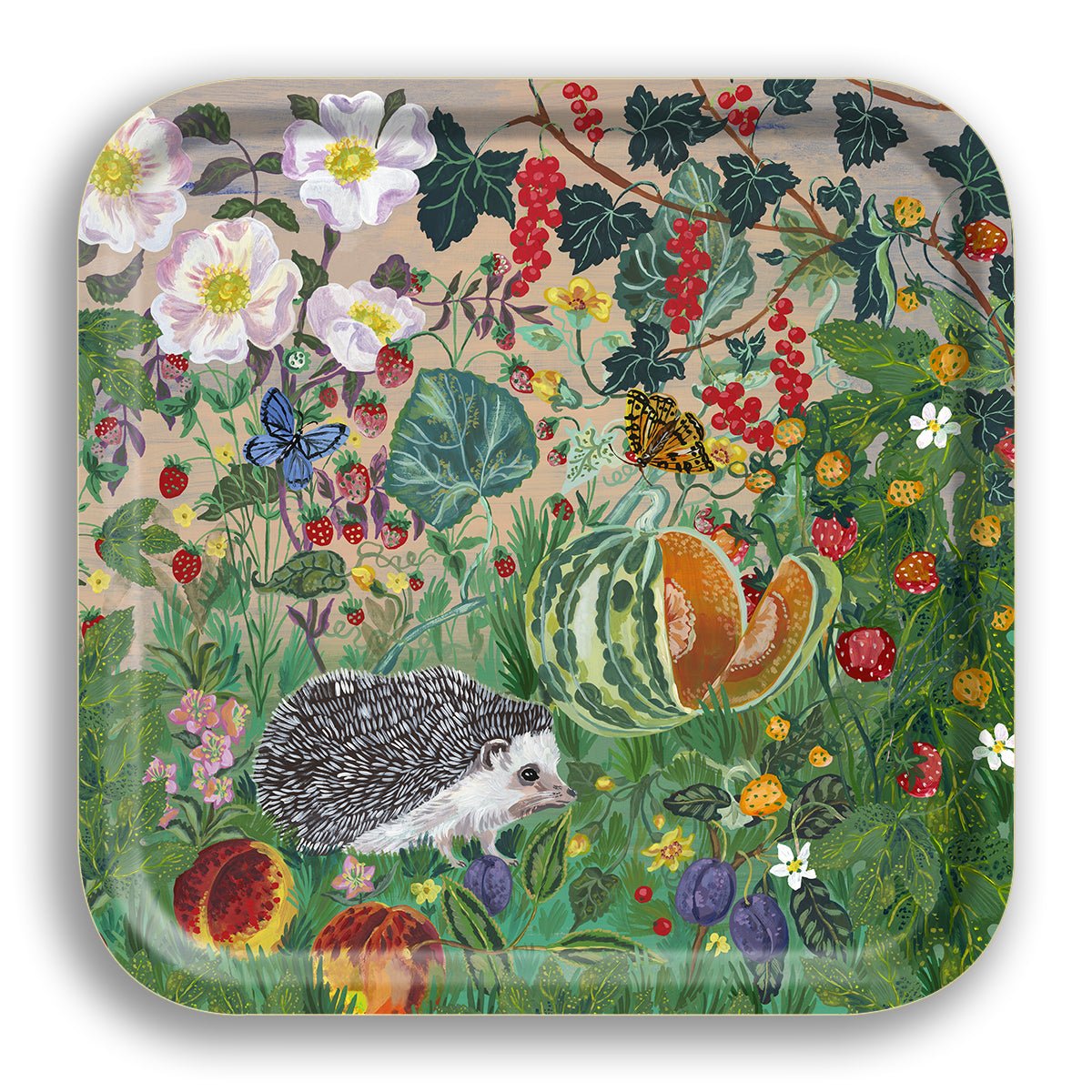 Mes Amis Du Potager Square Birch Wood Tray - BON TON goods