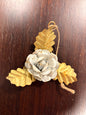 Petite Blush Rose — antique-style metal flower ornament by Cody Foster, sold individually