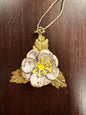 Petite Pink Blossom — antique-style metal flower ornament by Cody Foster, sold individually