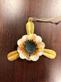 Pink Daisy — antique-style metal flower ornament by Cody Foster, sold individually
