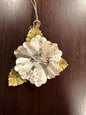 White Cluster Blossom — antique-style metal flower ornament by Cody Foster, sold individually