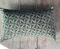 'Mezieres' Vert/Green - Antoinette Poisson Linen Cushion – Domino Paper Design - Bon Ton goods