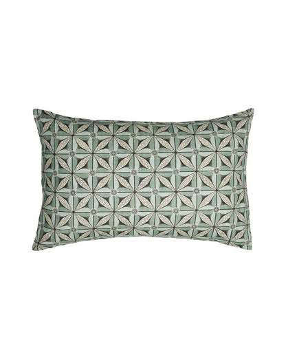 'Mezieres' Vert/Green - Antoinette Poisson Linen Cushion – Domino Paper Design - Bon Ton goods