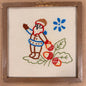 Mid-Century Italian Hand-Embroidered Santa with Acorns - Bon Ton goods