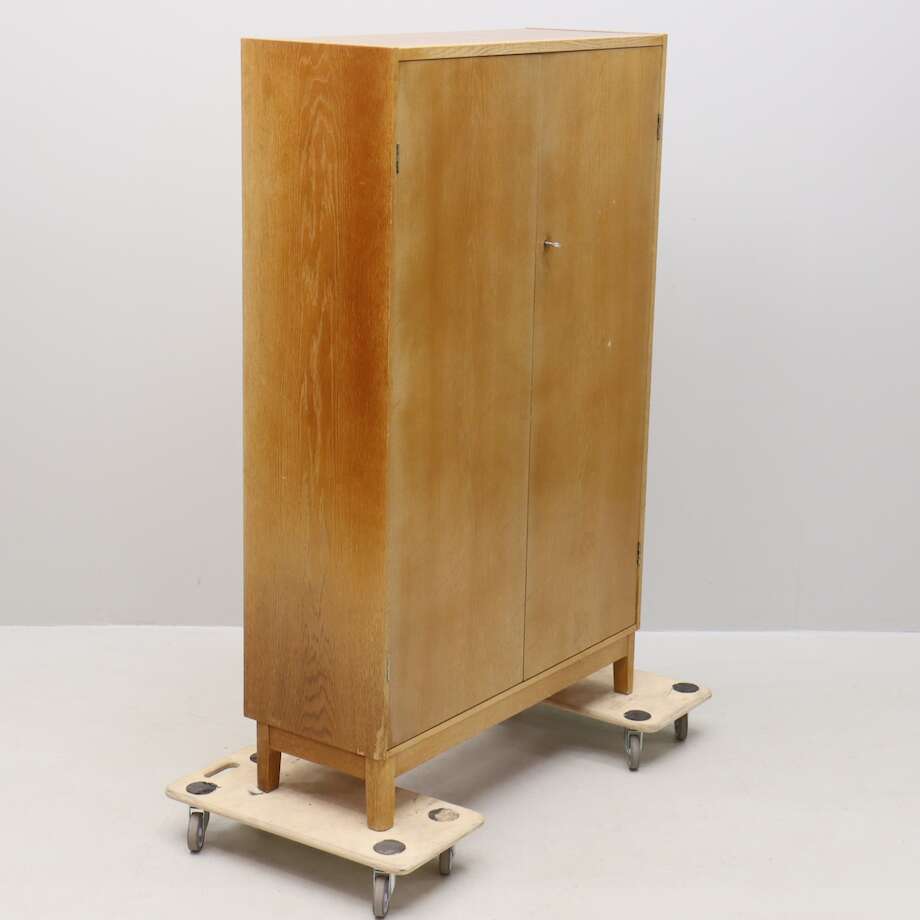 Mid-Century Oak Filing Cabinet - Bon Ton goods