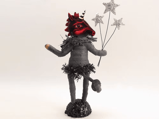 Midnight Unicorn Figure (In Partnership With Johanna Parker Design) | Vintage by Crystal Spun Cotton Ornament - Bon Ton goods
