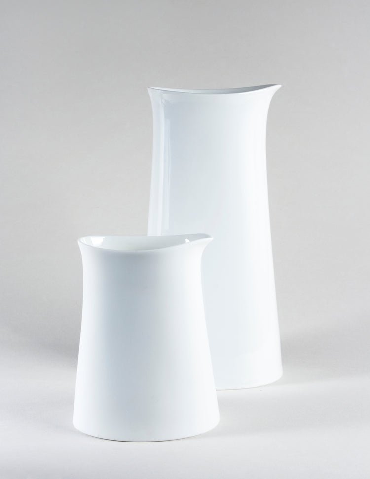 Milk and Creamer Pitcher Set, White Porcelain | Ted Muehling for Nymphenburg - Bon Ton goods