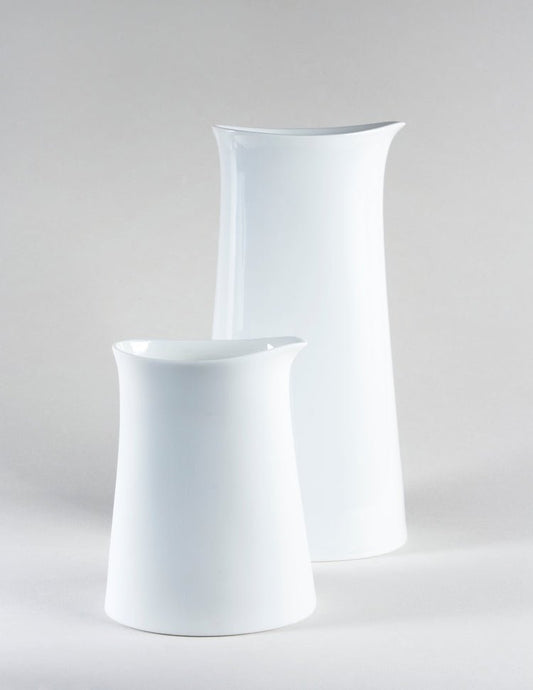 Milk and Creamer Pitcher Set, White Porcelain | Ted Muehling for Nymphenburg - Bon Ton goods