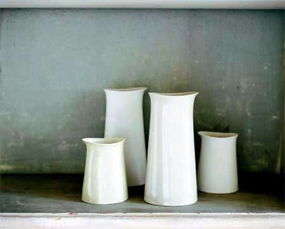 Milk and Creamer Pitcher Set, White Porcelain | Ted Muehling for Nymphenburg - Bon Ton goods