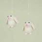 Mini Easter Bunny Ornament 2-pack, white - Bon Ton goods