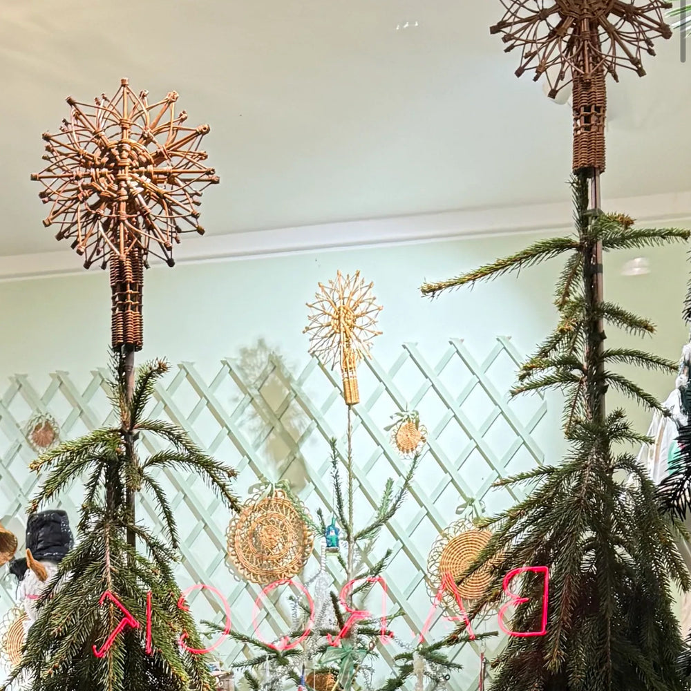 Small rattan star tree topper by MITH CPH x Helle Høgsbro