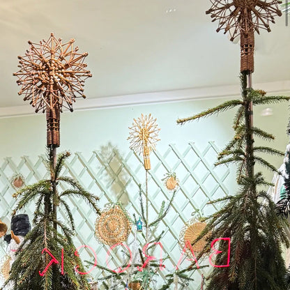 Small rattan star tree topper by MITH CPH x Helle Høgsbro