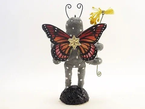 Monarch Butterfly Child - Vintage Inspired Spun Cotton | Vintage by Crystal Spun Cotton Ornament - Bon Ton goods