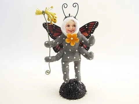 Monarch Butterfly Child - Vintage Inspired Spun Cotton | Vintage by Crystal Spun Cotton Ornament - Bon Ton goods