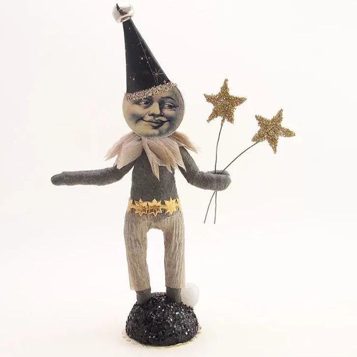 Moon Man Figure - Vintage Inspired Spun Cotton | Vintage by Crystal Spun Cotton Ornament - Bon Ton goods