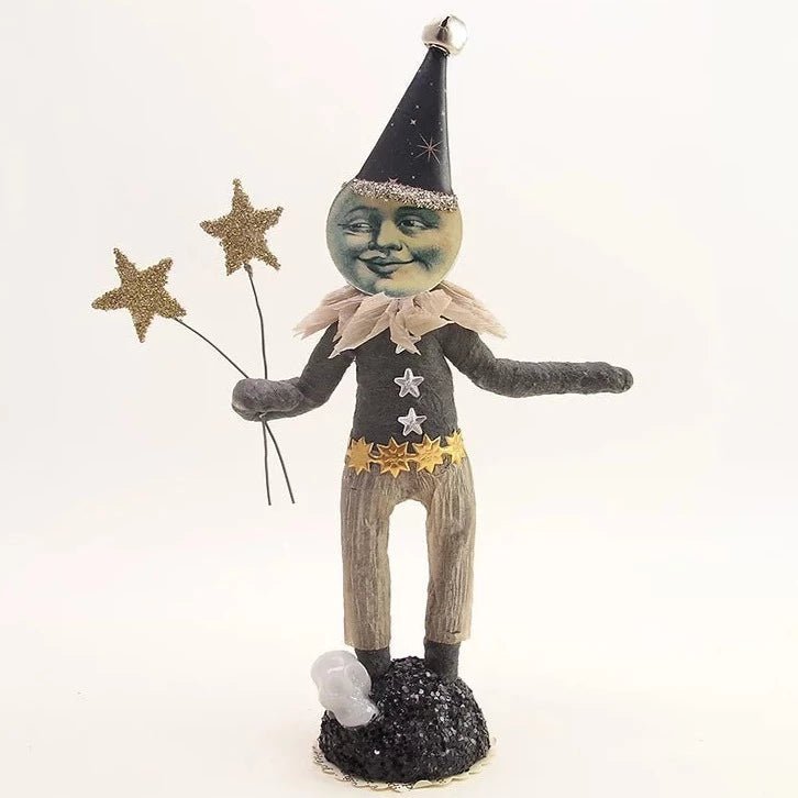 Moon Man Figure - Vintage Inspired Spun Cotton | Vintage by Crystal Spun Cotton Ornament - Bon Ton goods