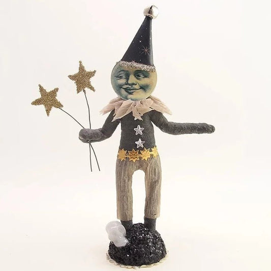 Moon Man Figure - Vintage Inspired Spun Cotton | Vintage by Crystal Spun Cotton Ornament - Bon Ton goods