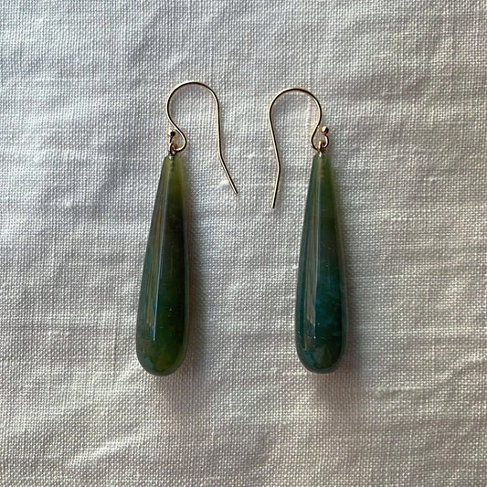 Moss Agate Drop Earrings | Mikkel Brøgger - Bon Ton goods