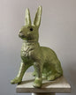 Moss Green Glitter Giant Bunny Sitting | Ino Schaller - Bon Ton goods