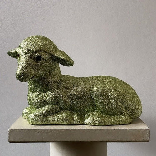 Moss Green Glitter Lamb - Ino Schaller - Bon Ton goods