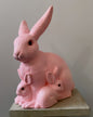Mother Bunny with Kit, Soft Pink Glitter | Ino Schaller - Bon Ton goods