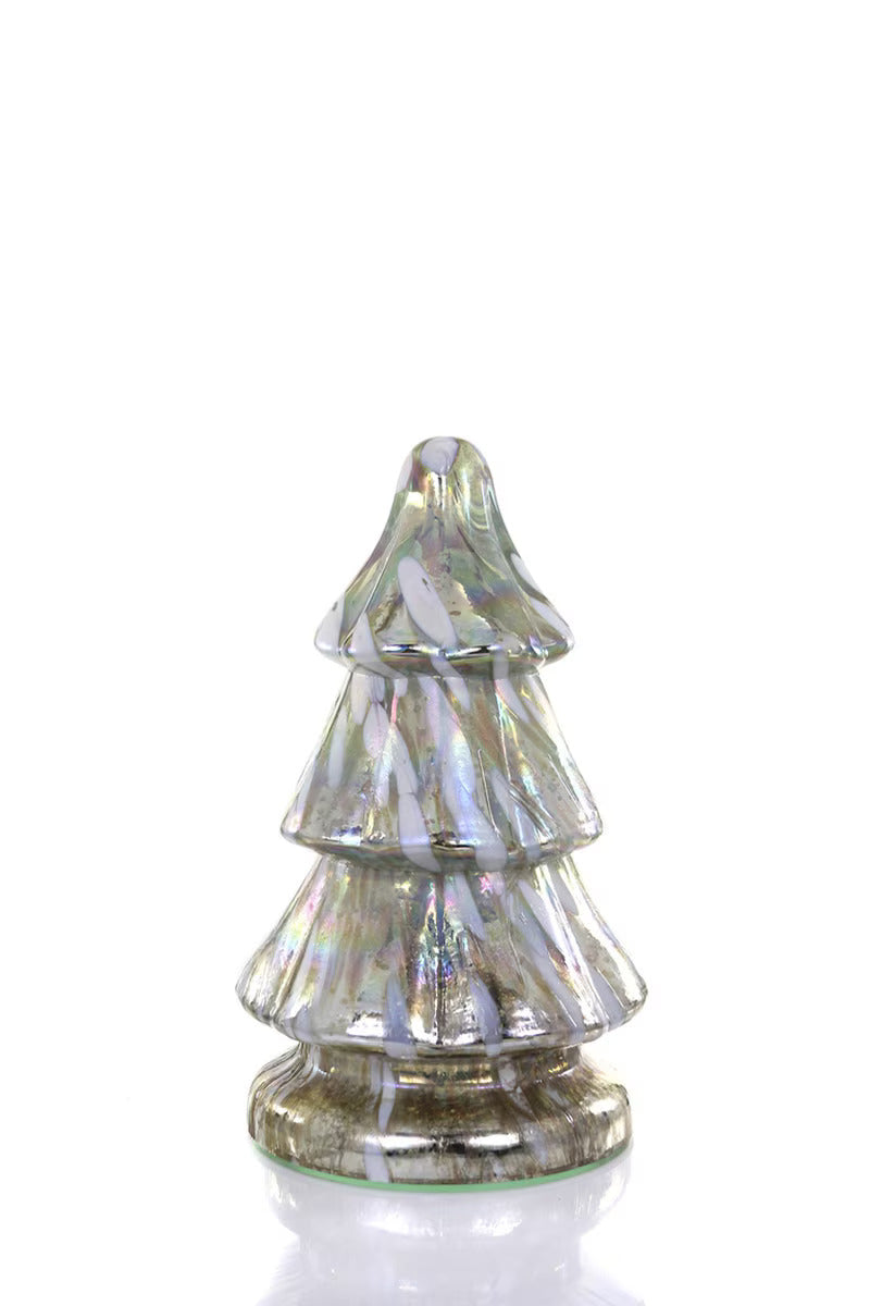 Mottled Silver Glass Christmas Tree by Cody Foster
