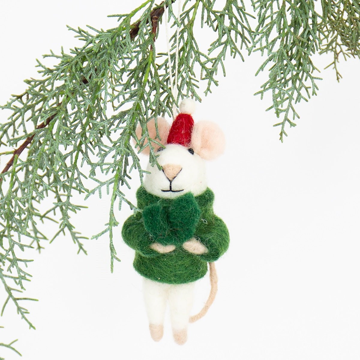 Mouse Santa Christmas Ornament - Bon Ton goods