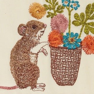 Mouse with Flowers Card - Bon Ton goods