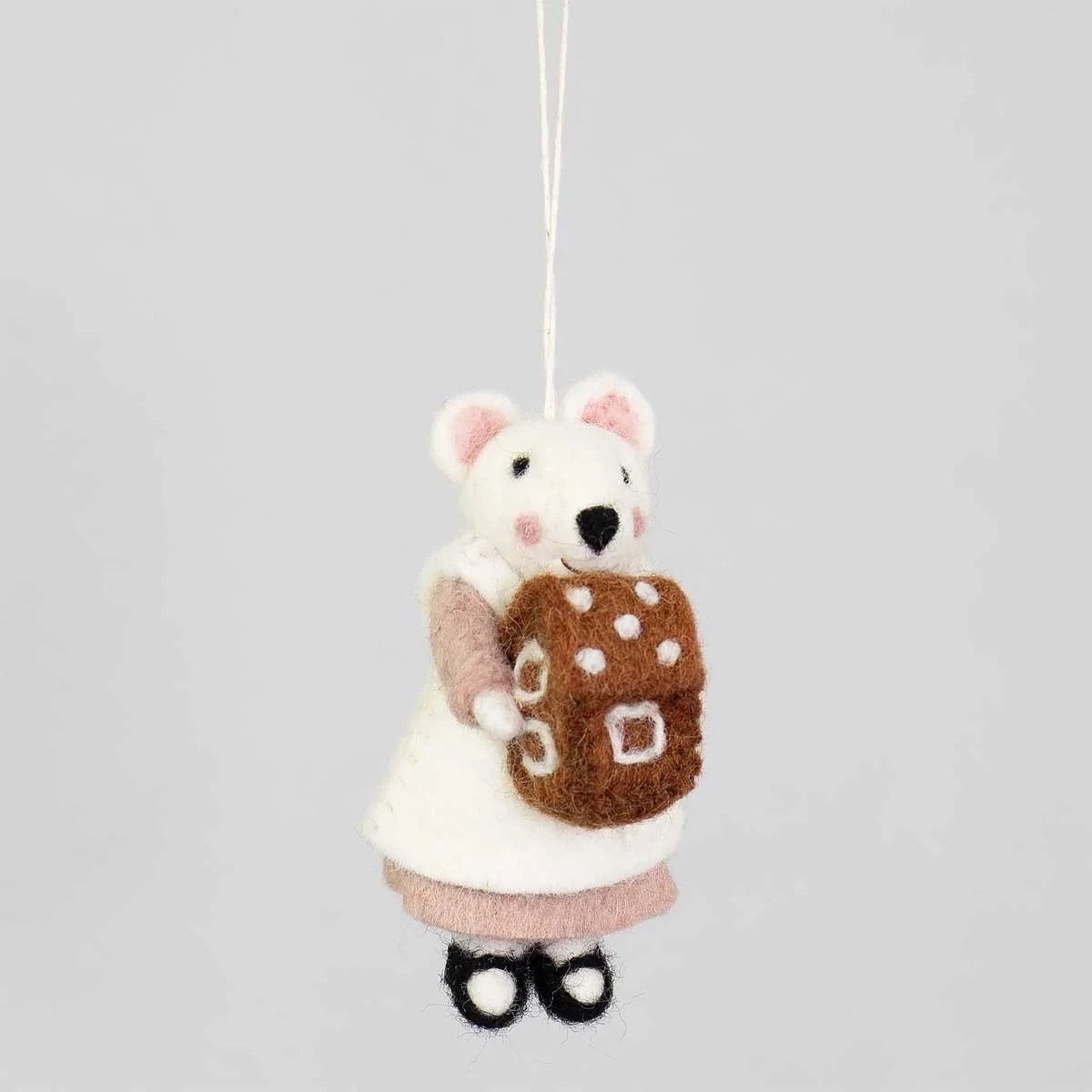 Mouse with Gingerbread House | Christmas Ornament - Bon Ton goods