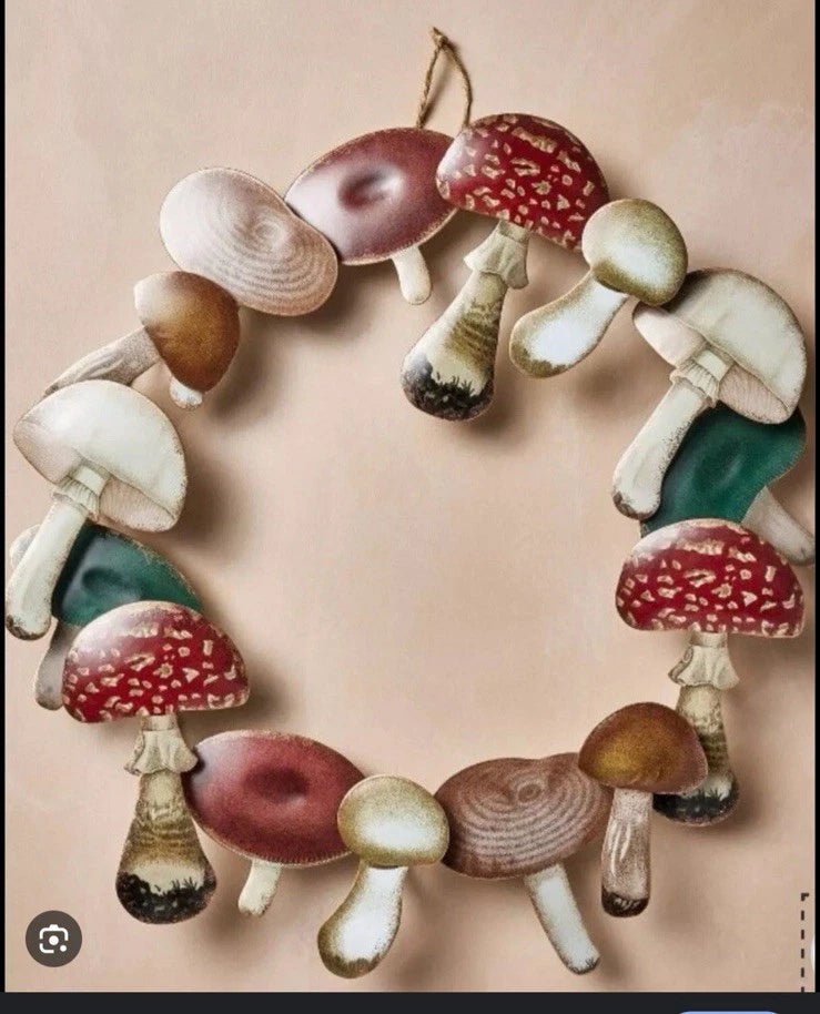 Mushroom Harvest Wreath, Limited Edition | John Derian - Bon Ton goods