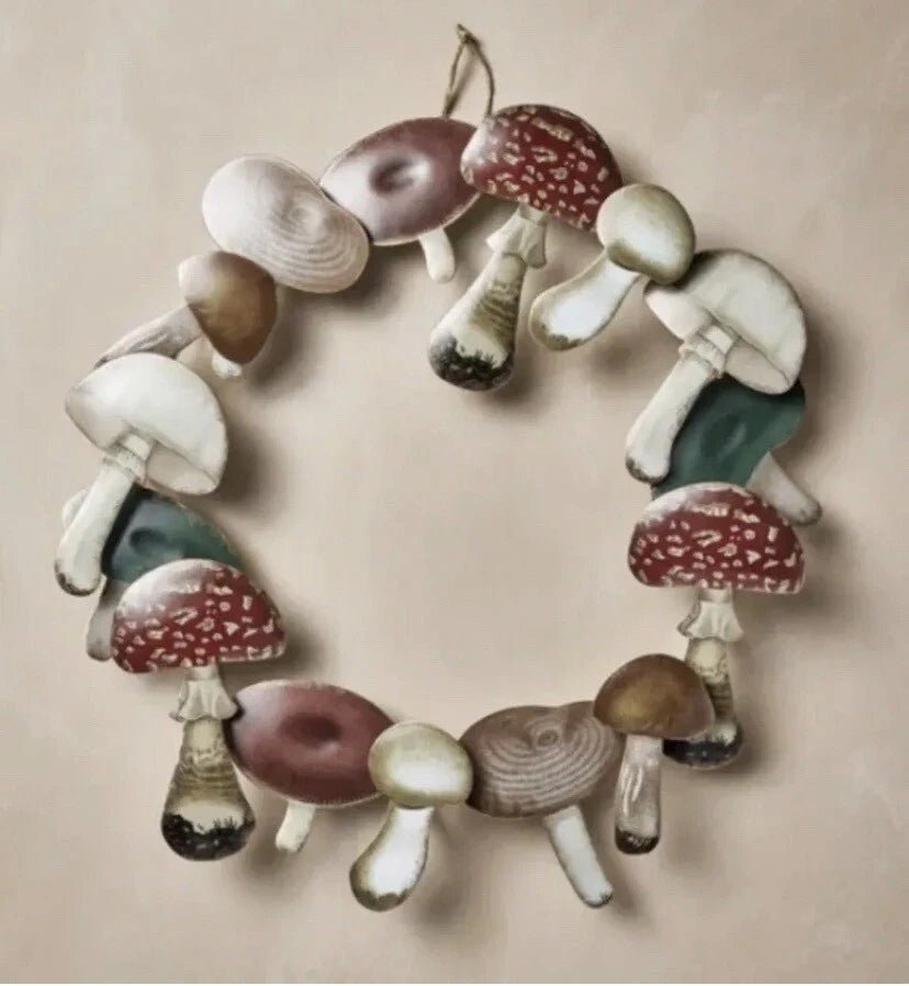 Mushroom Harvest Wreath, Limited Edition | John Derian - Bon Ton goods