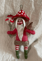 Mushroom Top Gnome Ornament - Vintage by Crystal | Vintage by Crystal Spun Cotton Ornament - Bon Ton goods