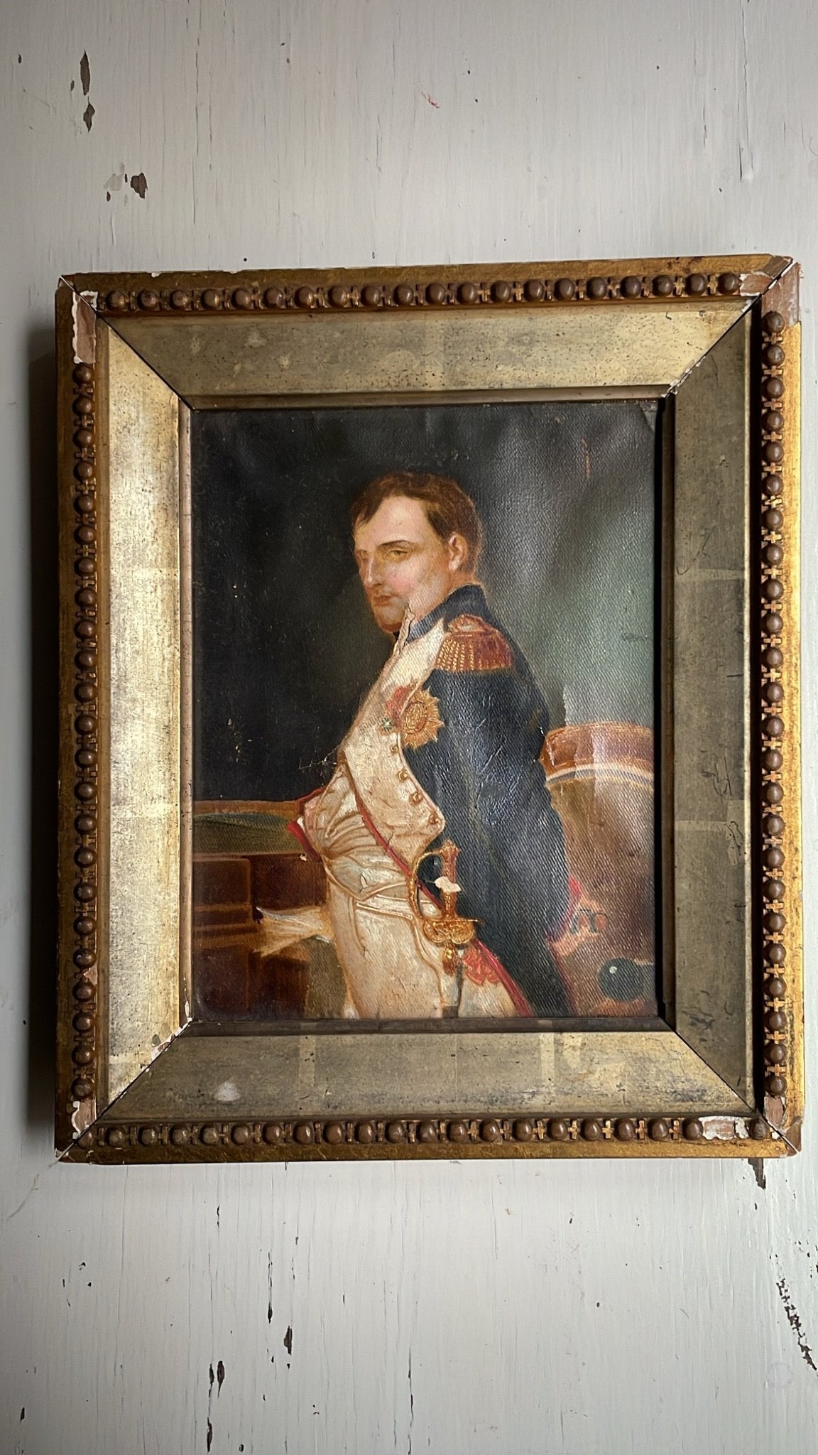 Napoleon Bonaparte – Antique Portrait in Early Gilt Frame - Bon Ton goods