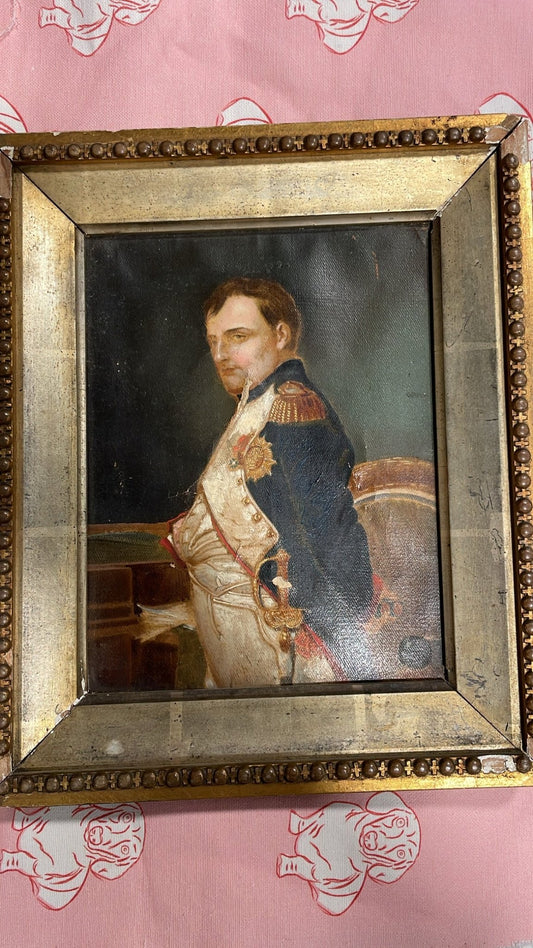 Napoleon Bonaparte – Antique Portrait in Early Gilt Frame - Bon Ton goods
