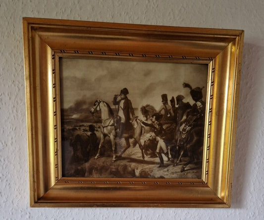 Napoleon with His Soldiers - Print in Gold Frame - Bon Ton goods