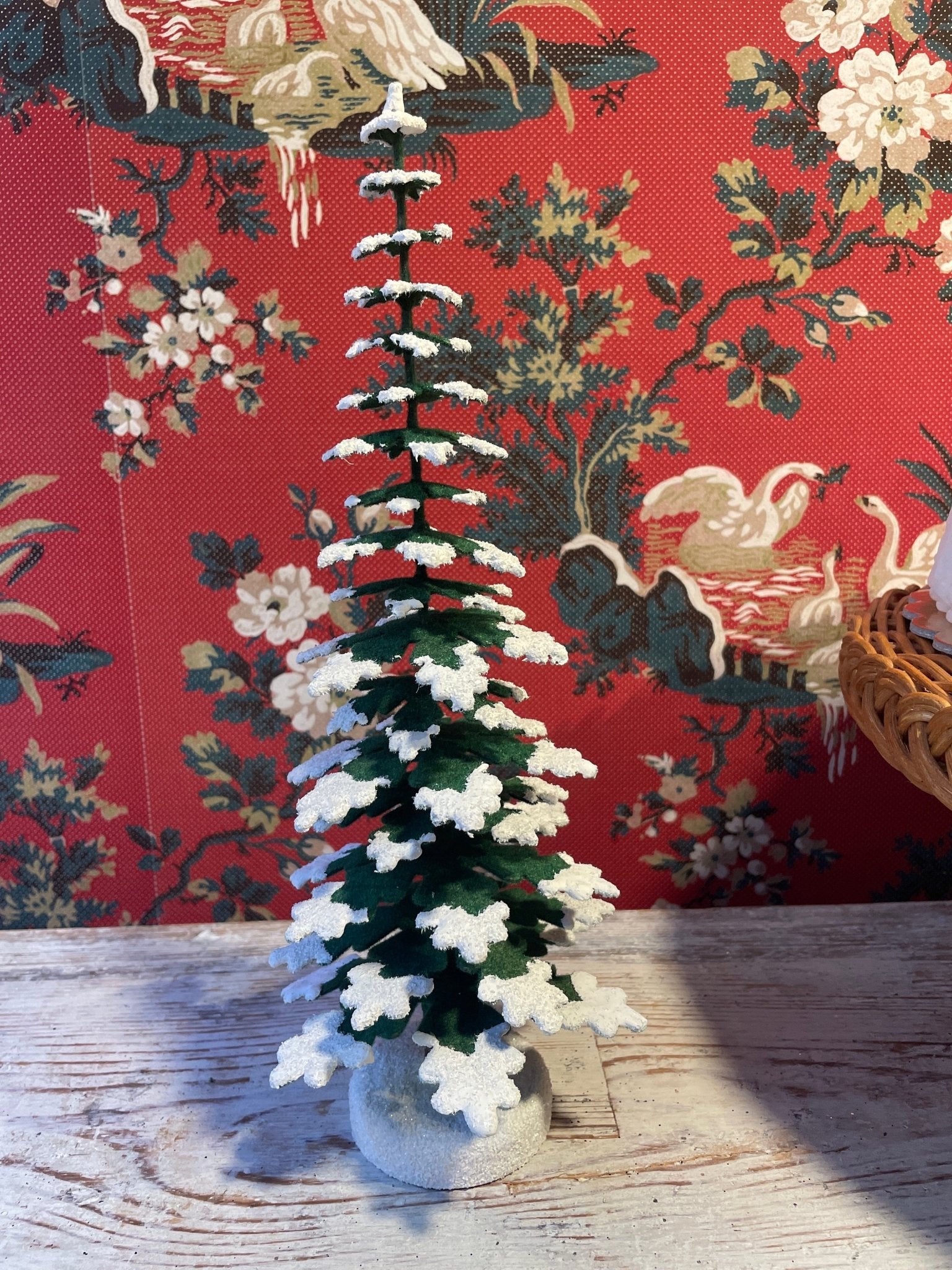 Natural Green Spruce Tree with White Show Tips 30cm | Ino Schaller - Bon Ton goods