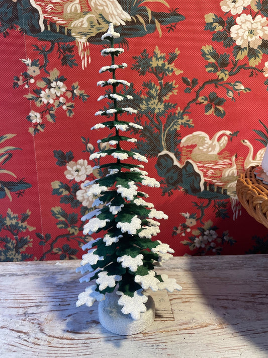 Natural Green Spruce Tree with White Show Tips 30cm | Ino Schaller - Bon Ton goods