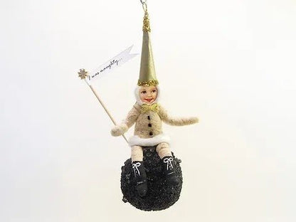 Naughty Coal Child - Vintage Inspired Spun Cotton | Vintage by Crystal Spun Cotton Ornament - Bon Ton goods