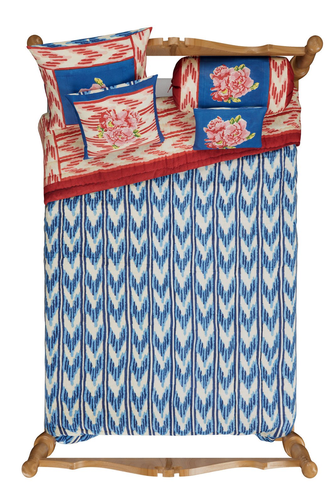 Nina Rose Blue Quilt –220X270 | Lisa Corti - Bon Ton goods