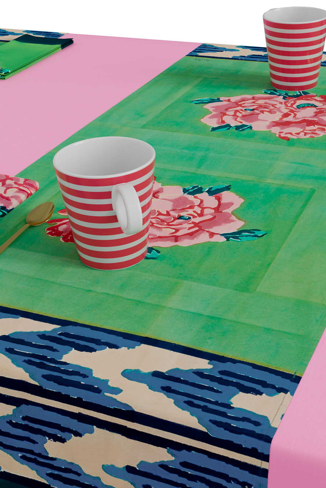 Nina Rose Mint Runner – 50X150 | Lisa Corti - Bon Ton goods