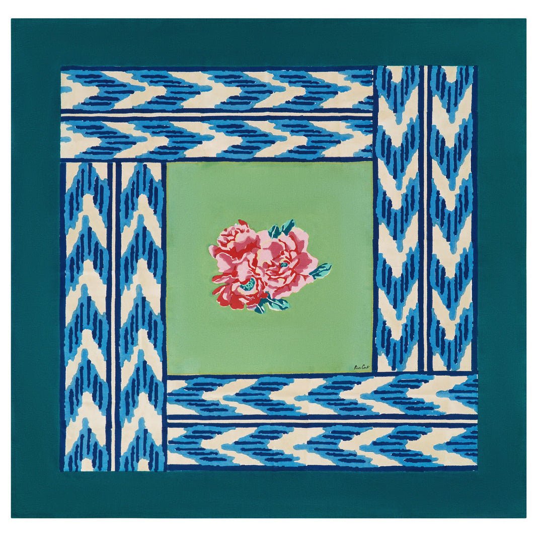 Nina Rose Mint - Tablecloth 110X110 | Lisa Corti - Bon Ton goods