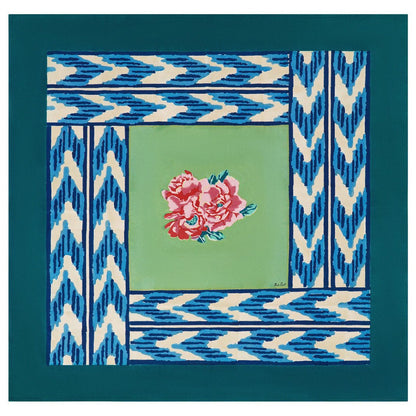 Nina Rose Mint - Tablecloth 110X110 | Lisa Corti - Bon Ton goods