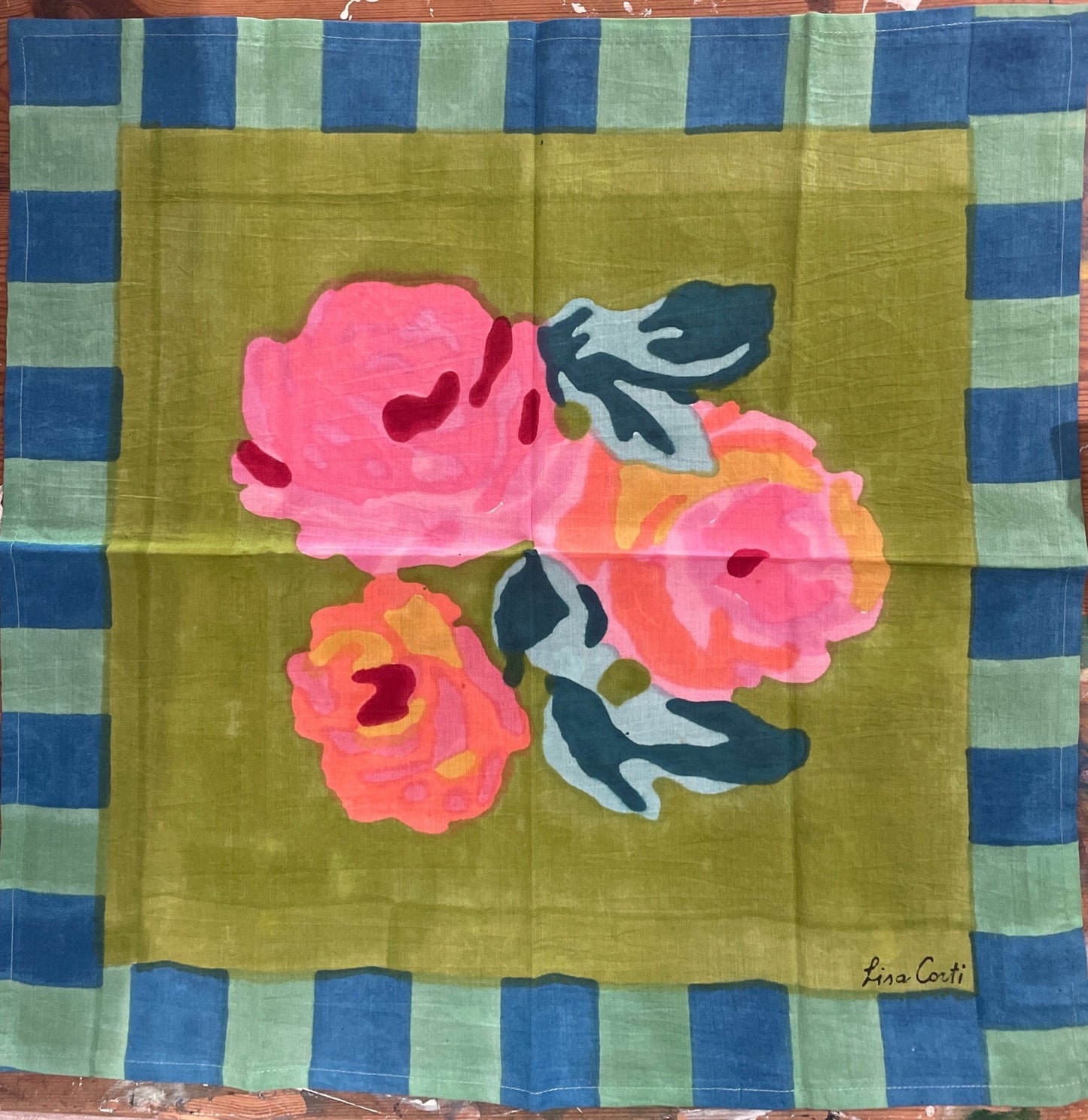 Nizam Acid Green Napkins | Lisa Corti - Bon Ton goods