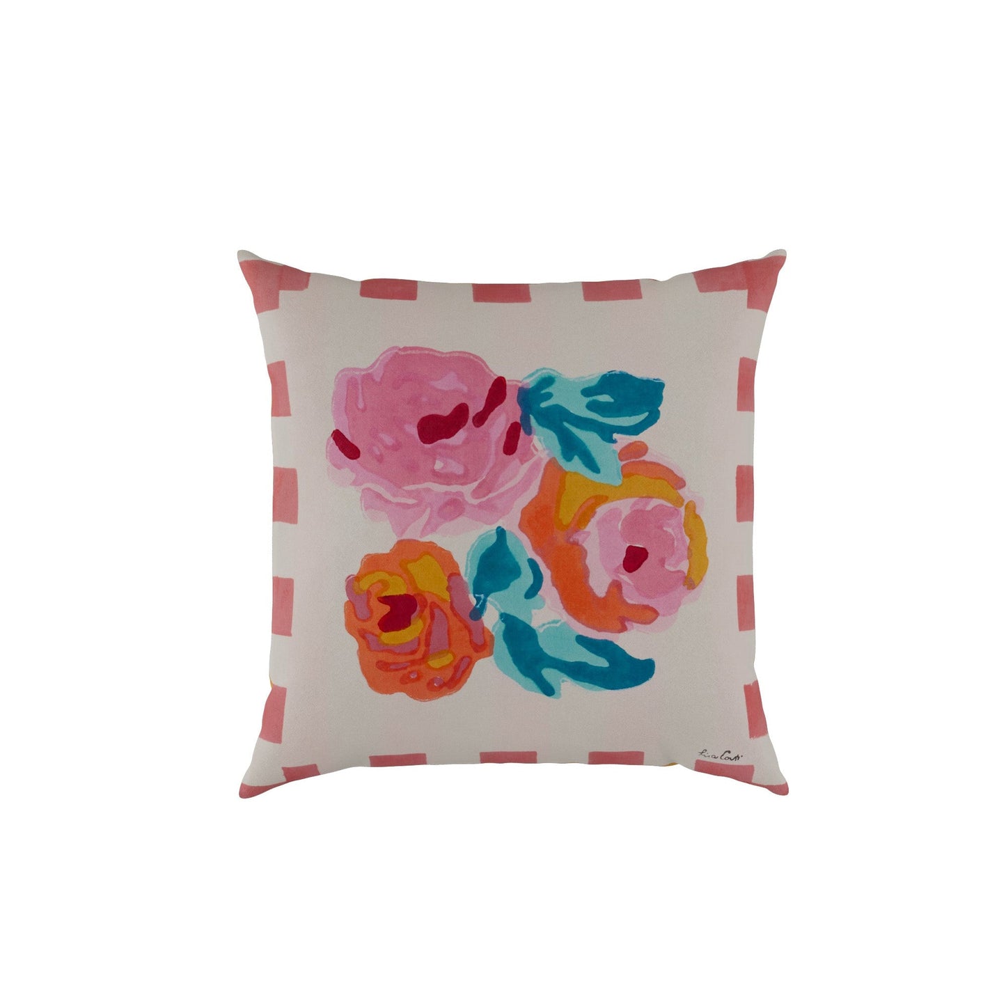 Nizam Flower Cream Pink Cushion Cover 45x45 | Lisa Corti - Bon Ton goods