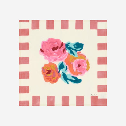 Nizam Flower Cream Pink Napkins | Lisa Corti - Bon Ton goods