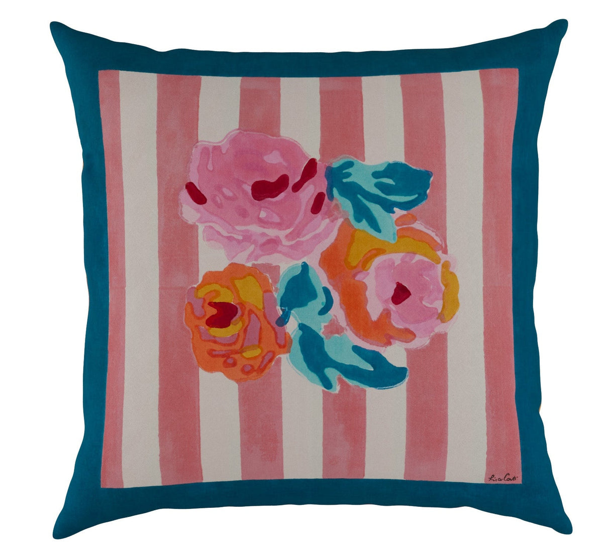 Nizam Flower Cream Pink Pillow Cushion Cover 60x60 | Lisa Corti - Bon Ton goods