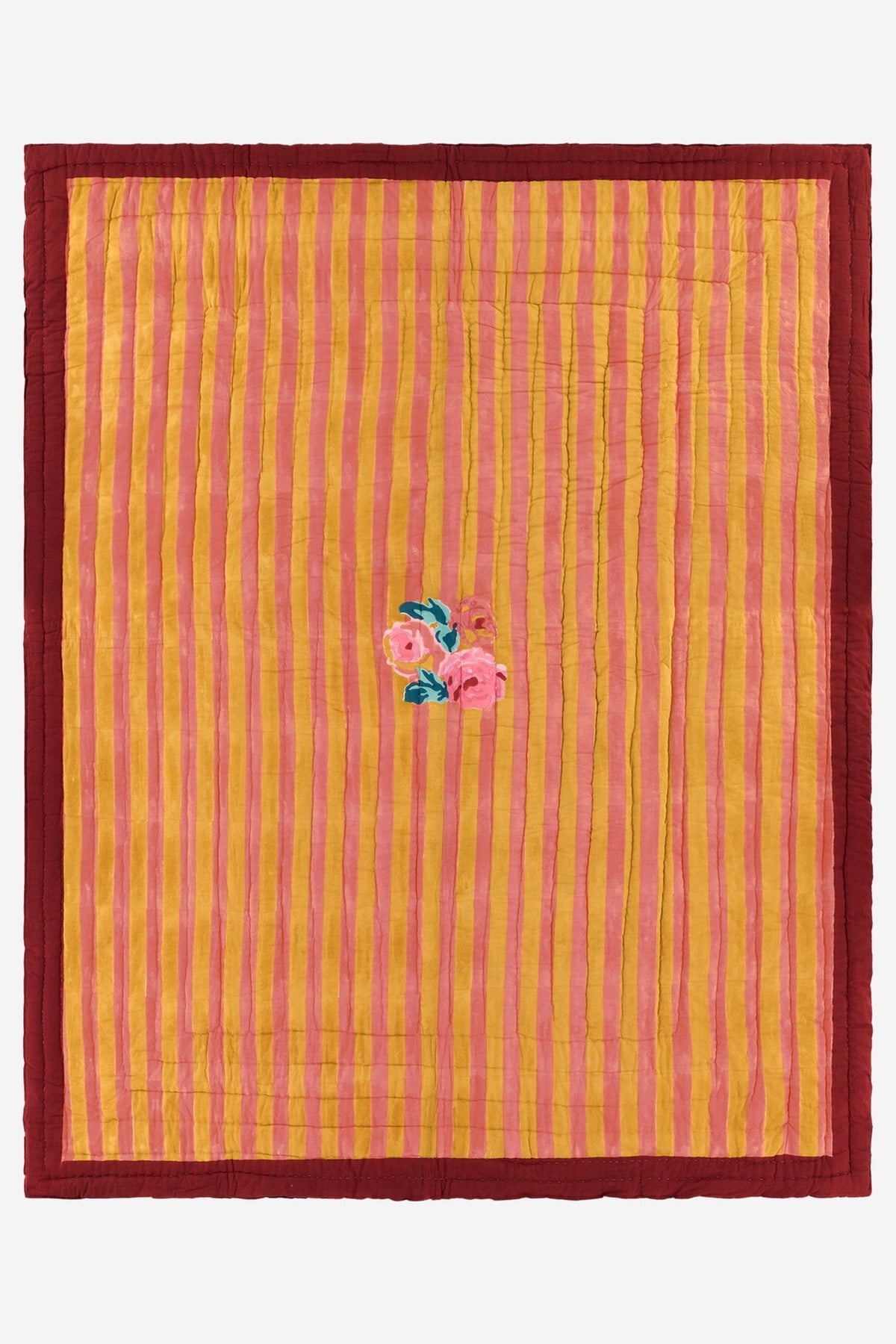 Nizam Flower Cream Pink Quilt – 220X270 | Lisa Corti - Bon Ton goods