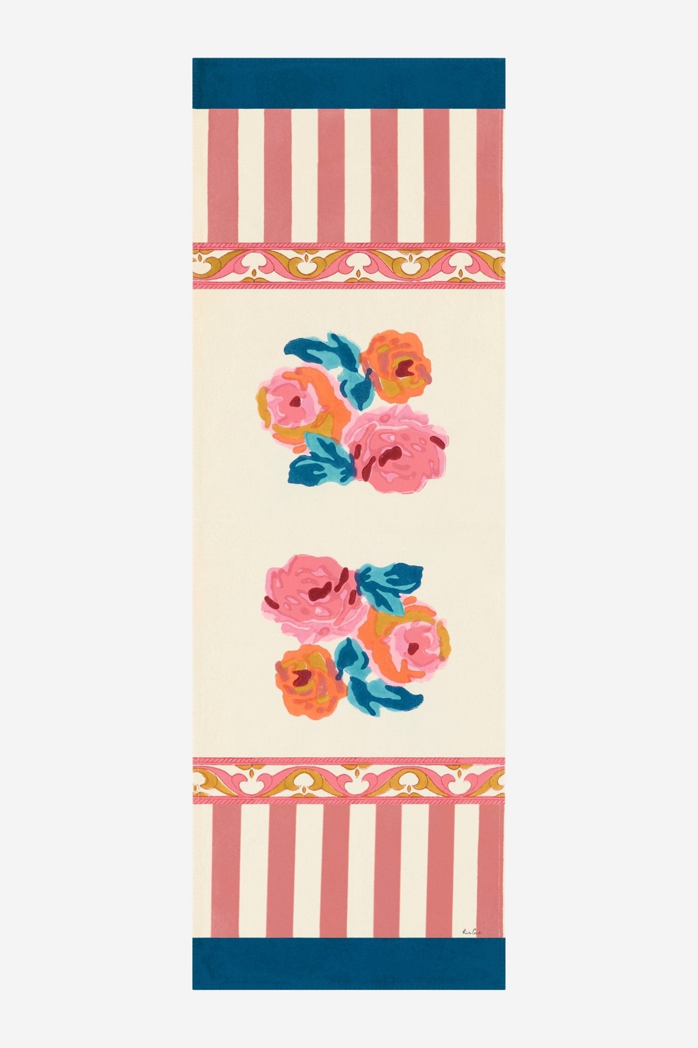 Nizam Flower Cream Pink Runner – 50X150 | Lisa Corti - Bon Ton goods
