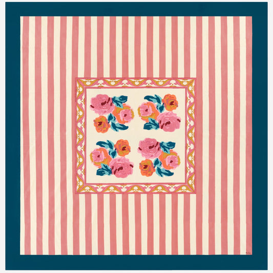 Nizam Flower Cream Pink - Tablecloth 180x180 | Lisa Corti - Bon Ton goods