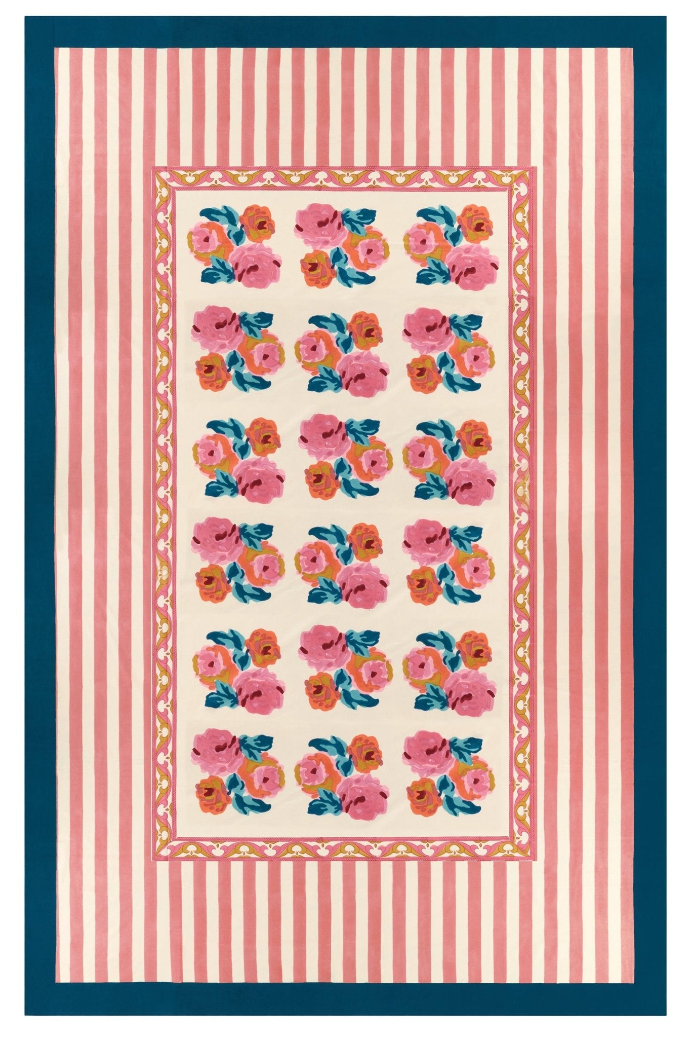 Nizam Flower Cream Pink - Tablecloth 220x350 | Lisa Corti - Bon Ton goods